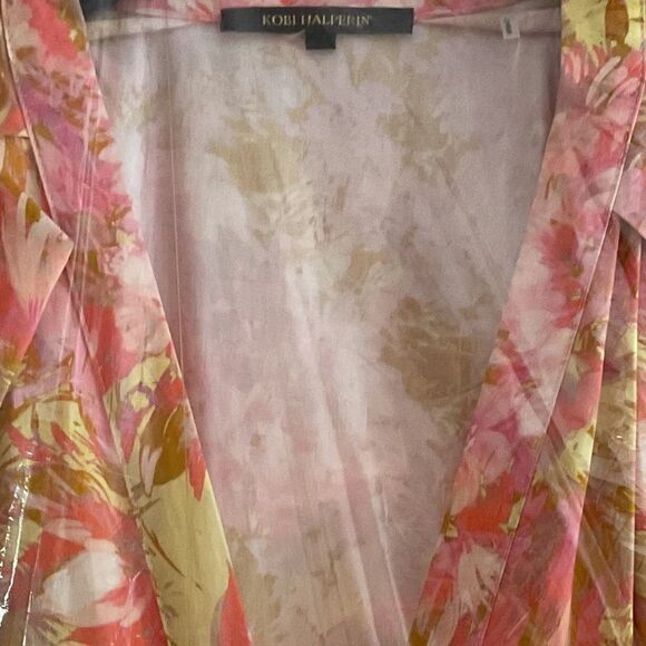 Kobi HALPERIN Jemma Print CORAL MULTI WOMAN Dress SIZE US XL NEW - Picture 6 of 12